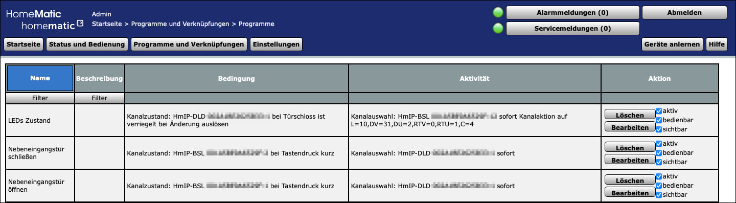 Bild 20: Übersicht der Programme.