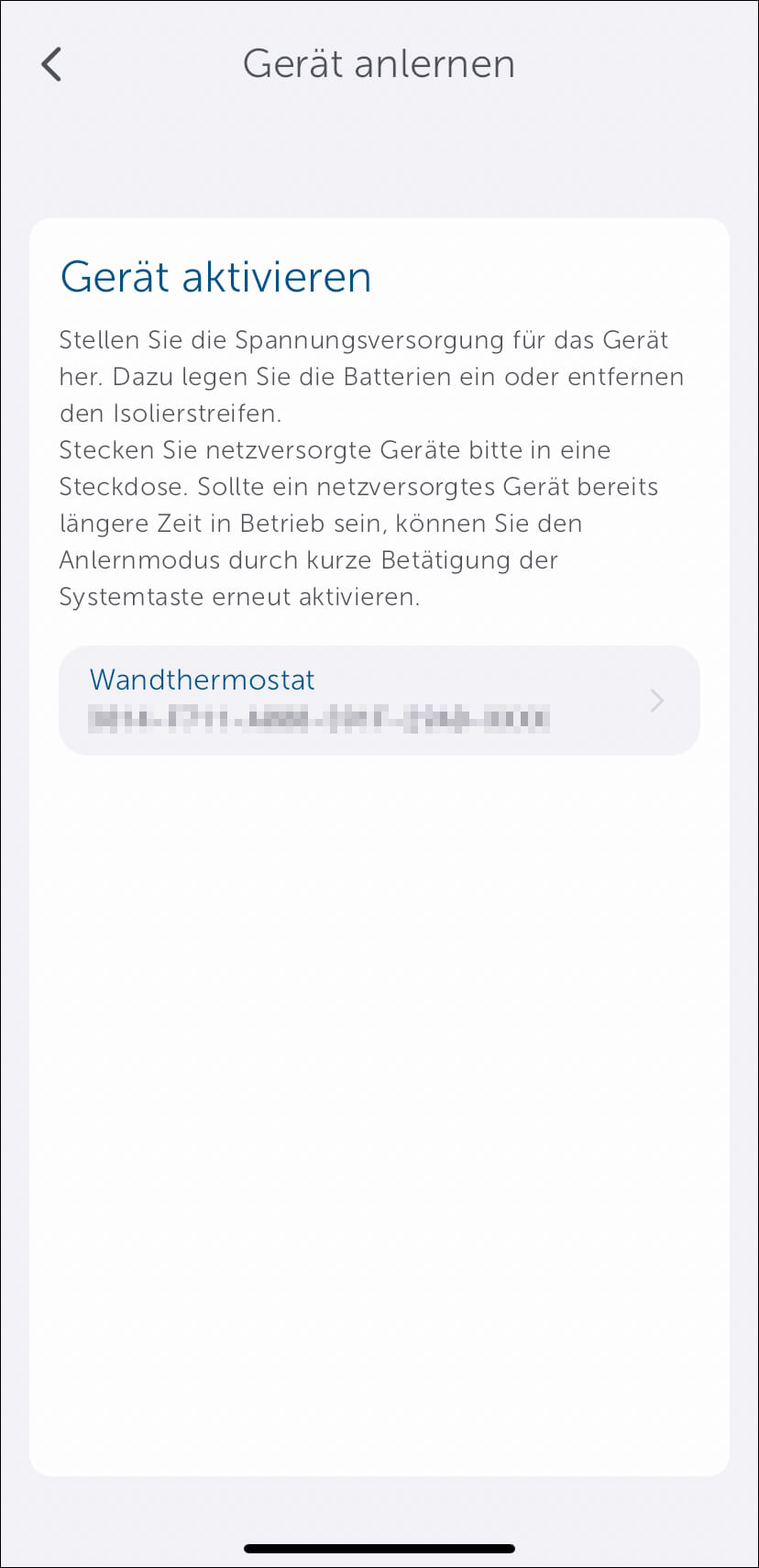 Bild 22: Das Gerät kann nun in der Homematic IP App Installiert werden. Klicken Sie auf „Mehr“ und danach auf „Gerät anlernen“. Scannen Sie den QR-Code oder geben Sie die letzten vier Ziffern der Gerätenummer ein.